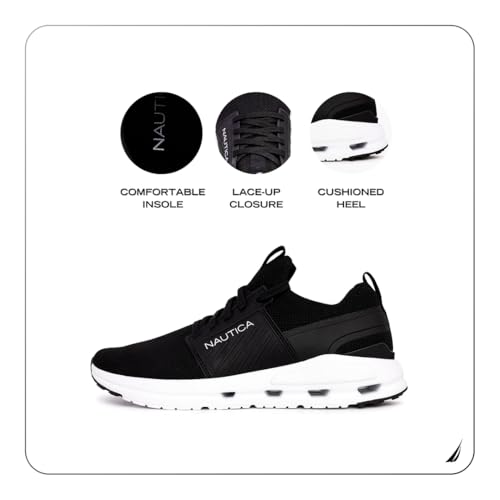 Nautica Mens Running Sneakers Sport Fashion Lace-Up Athletic Soft Shoes For Gym Tennis Men thumb #2