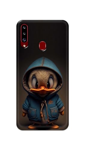 Image of PRINTFIDAA Printed Hard Back Cover Case for Samsung Galaxy A20s Back Cover (Animated Duck) -112