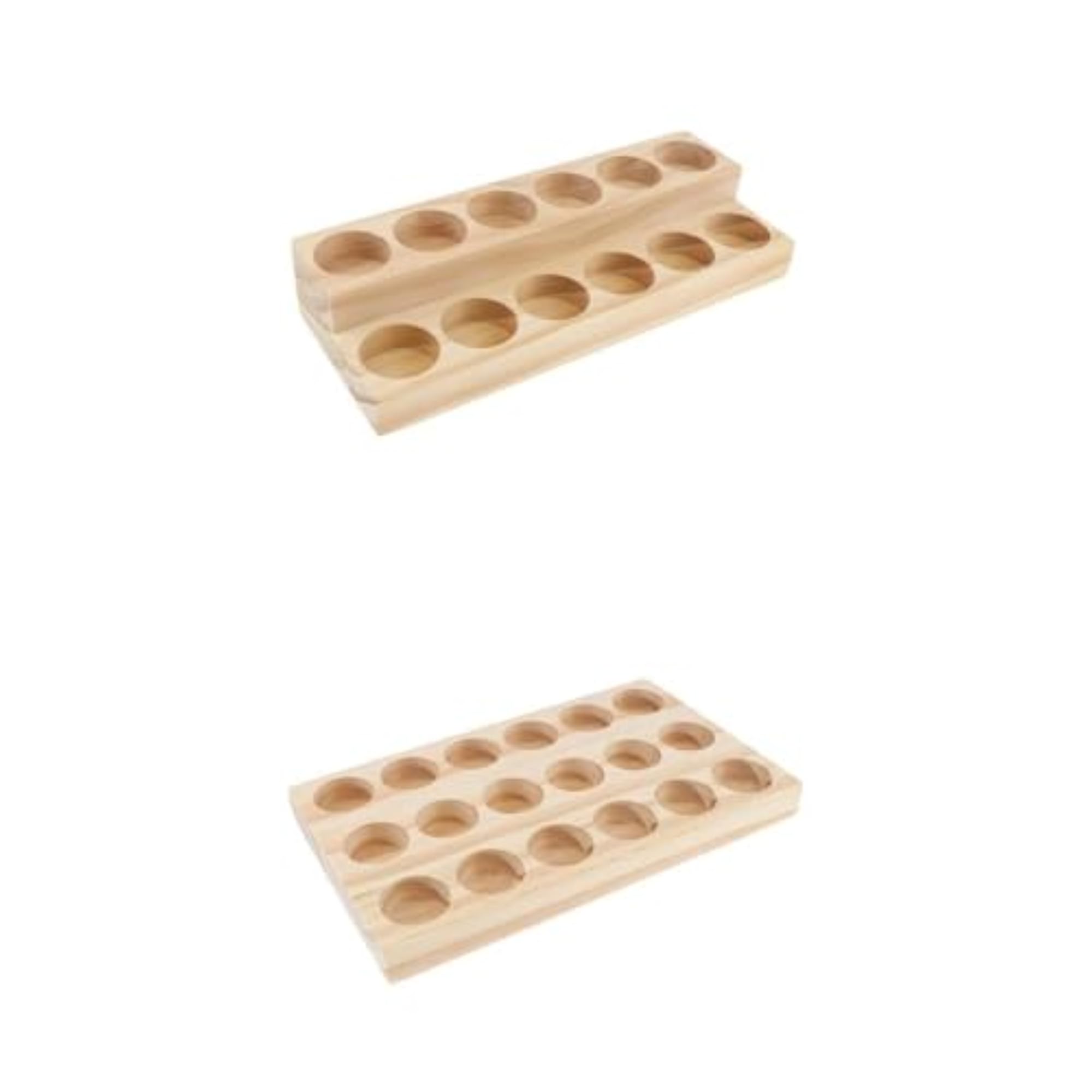 2pcs Wood Essential Oil Displaying Storage Organizer Rack