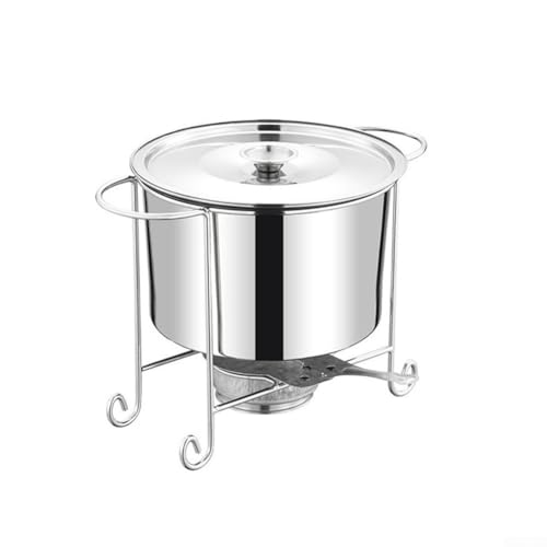 Round stainless steel lid hot pot with 2800ml capacity for catering buffet warmer with temperature control suitable for maintaining food temperature at For Events (A)