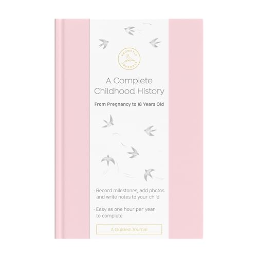 Image of Promptly Journals, A Complete Childhood History: From Pregnancy to 18 Years Old (Blush Pink, Leatherette) | Baby Book and Pregnancy Journal | Baby Memory Book