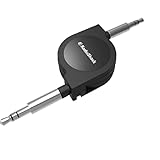 KQEC Retractable AUX 3.5mm 1/8-Inch Audio Cable 3 Feet (Male-to-Male)