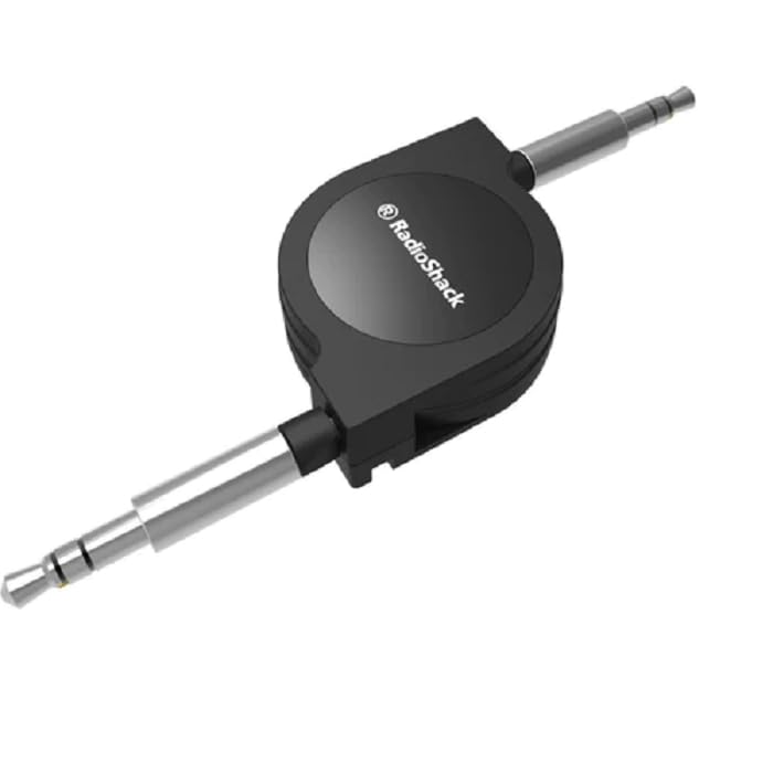 Cable de audio auxiliar retráctil 3.5mm macho a macho 0.91 m