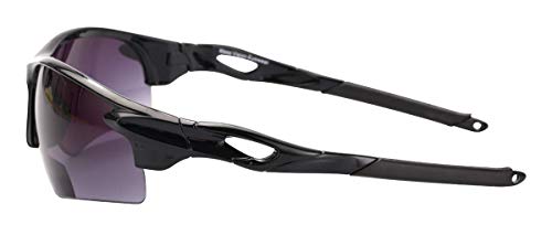 The Allstars 3 Pair of our Most Popular Bifocal Sport Wrap Unisex Sunglasses (POLARIZED - Black, 2.5)4