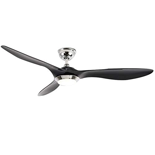 OUFULA Modern Ceiling Fan Lights With Remote Control Contemporary Dining room Bedroom Restaurant Fashionable (Black)