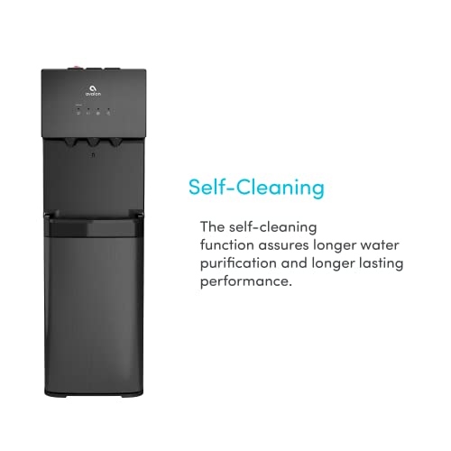 Avalon A3Blk Self Cleaning Bottom Loading Water Cooler Dispenser, 3 Temperature-Ul/Energy Star Approved-Black Stainless Steel #TOP5