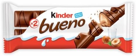 Ferrero Kinder Bueno Wafer Cookies, 1.5 Ounce (43 g) (Pack of 30)