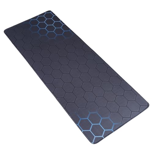 Image of Saco XXL Gaming Mouse Pad for PC - Large Desk Mat 900x400x3mm, Extended Non-Slip Rubber Base, Waterproof Surface, Hexagonal Pattern, Big Keyboard Mouse Pad for Office & Home Setup