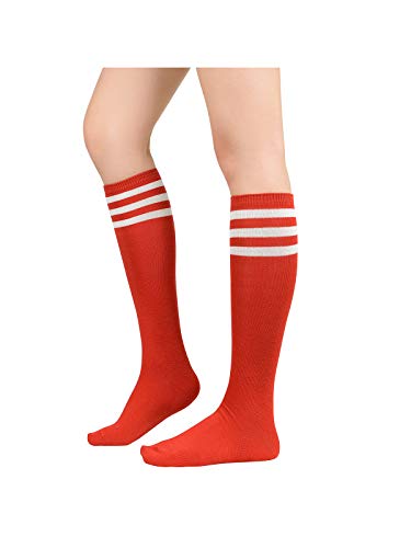 Image of Century Star 2-Pack Long Knee High Socks for Women-Mixed Striped Tube Socks Causal Stockings
