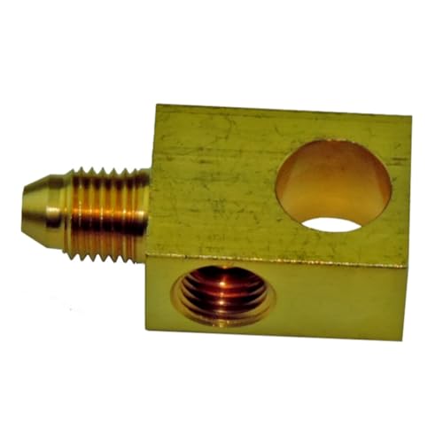 Inline Tube Compatible with Brass Tee, 3an Male to 3/8