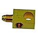 (E-11-10) Inline Tube Brass Brake Tee with 3/8"-24 Female Inverted Flare for 3/16" Tubing on Both Sides and a 7/16" Mounting Hole