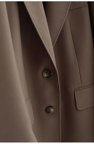 Blazer oversize petite taille femmes veste décontractée mi-longue - 5