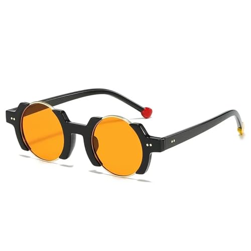 Lunettes de soleil protection UV400 avec verres ronds dégradés et rivets anti-éblouissement