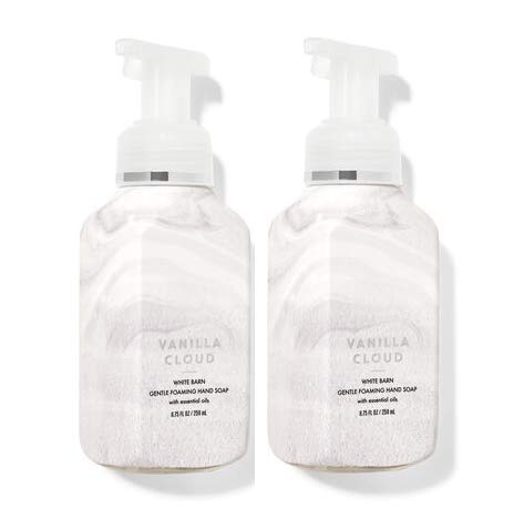 Bath and Body Works White Barn Vanilla Cloud Gentle Foaming Hand Soap (2-Pack) - 8.75 fl oz / 259 mL Each