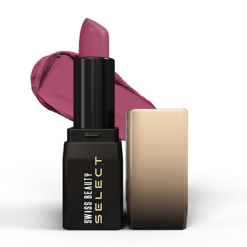 Image of Swiss Beauty Select Dare To Matte Creamy Lipstick | with Velvety matte finish | Long Lasting Stay | with Vitamin E | Shade- Mauve Opulence, 3.8g |