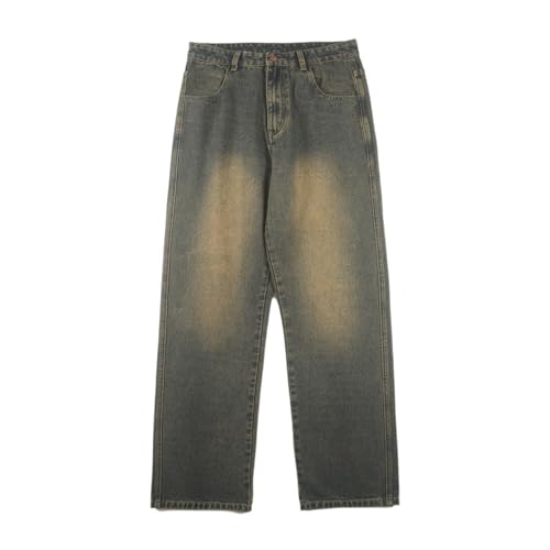 Men's Summer Jeans Straight Vintage Denim Loose Pants - Main Image