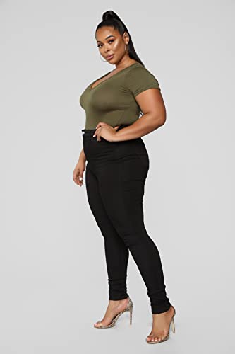 Jack David Womens Plus Size Denim Skinny Jeans Destroy Stretch Ripped Distressed Pants3