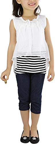 Image of ToBeInStyle Girl's Adorable Flower Print Tank Top w /Back Lace Design