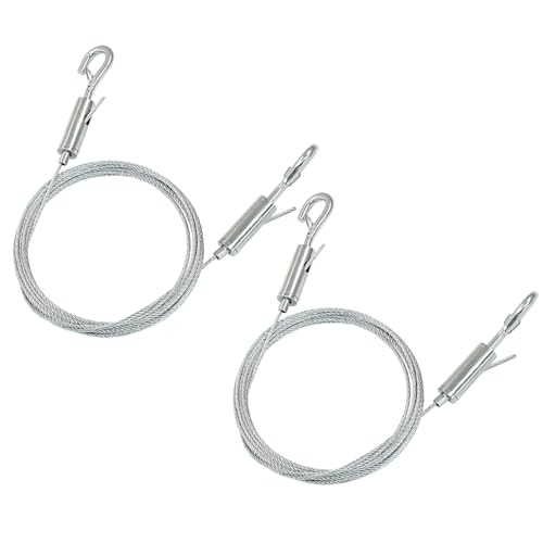 Image of 2 Pack 2m x 1.5mm Adjustable Picture Hanging Wire Kit, 6.6FT Heavy Duty Stainless Steel Wire Rope for Hanging Pictures /Artwork /Mirrors