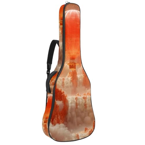 Sac pour guitare de voyage à motif montgolfière pour musicien nomade
