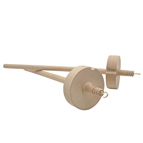 image for Finetoknow Drop Spindle Top Whorl Yarn Spin Hand Carved Wooden Tool fo