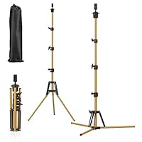 Fernlandia Mannequin Head Stand, 20\"- 63\" Adjustable, Upgraded Reinforced Stainless Steel, Wig Tripod Stand for Cosmetology Hairdressing Training