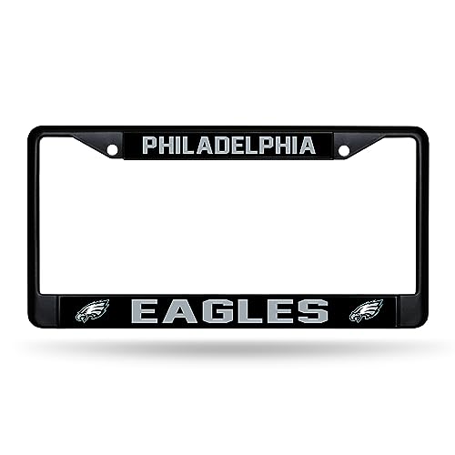 Rico Industries NFL Football Philadelphia Eagles Black Chrome Frame with Printed Inserts 12 x 6 Car/Truck Auto Accessory