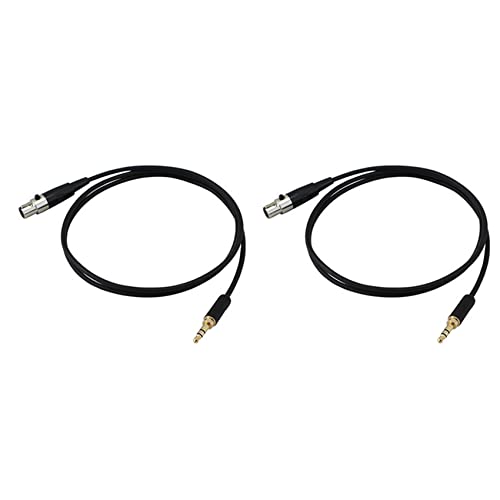 Tumintu 2X Jack de 3,5 mm Una 3 Pines Mini XLR Hembra para BM 800 PC Mezclador de Auriculares Micrófono Amplificador de Cámara Estéreo 0.5M