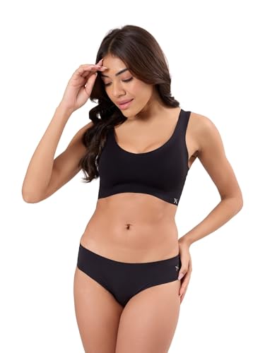Image of Krvvy Low Waist Mid Coverage Seamless Bikini Panty for Women | Ultrasoft Underwear with 100% Cotton Gusset & Ventilation Holes