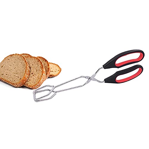 Pinzas de Cocina, 1 Pieza, Pinzas de Tijera para Barbacoa, Pinzas para Alimentos a la Parrilla, Pinzas de Mango Largo para Barbacoa, Pinza para Asar Pan, Pinzas para Hornear en la Cocina