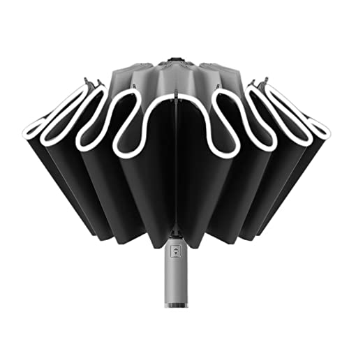 Parapluie automatique 12 baleines : l'innovation inversée coupe-vent pour homme et femme