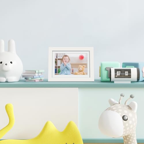 Image of upsimples 5x7 Picture Frame, Display Pictures 4x6 with Mat or 5 x 7 Without, Wall Hanging Photo Frames, White, 1 Pack