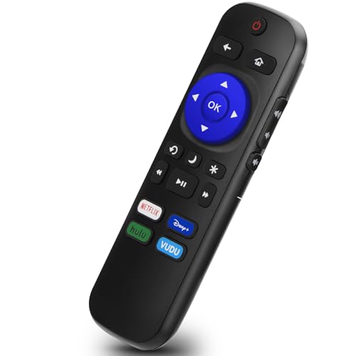 Image of Replacement Remote Control for Roku TV, Compatible with TCL /Hisense /Sharp /Insignia /Onn Roku Smart TVs