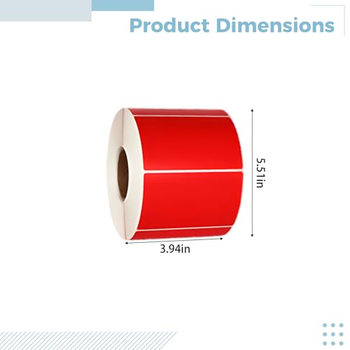 Étiquettes thermiques rouges indéchirables pour colis humides ou gras - 4