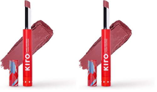 Image of Kiro Slickstick Luxe Matte Lipstick - Mauve Macaroon, 2.4g | High-Pigment Velvet Matte Finish | Hydrating & Long-Lasting | Infused with Peptides & Hyaluronic Spheres | 12 Nude, Pink & Red Shades