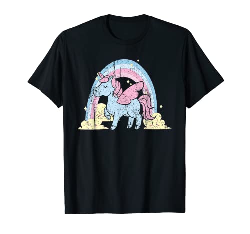 Unicornio Kawaii Gótico Pastel Estético Arco Iris Mágico Unicornio Camiseta