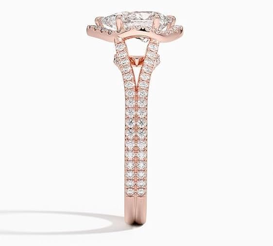 1–5 Carat Pear Cut IGI Certified Lab Grown Diamond Ring 10K 14K 18K Solid Gold & 925 Sterling Silver Split Shank Engagement Ring Wedding Valentine Gift For Women (E-F Color, VVS1-VVS2 Clarity)