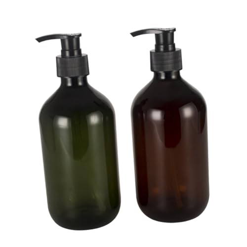 ELAYARD 8 Stück Teiliges Braune Pet Pump Flaschen mit Schraubgewinde Auslaufsichere Lotion Shampoo Spender für Kosmetik Langlebig mit Langem Saugrohr für Bad und Outdoor anwendung