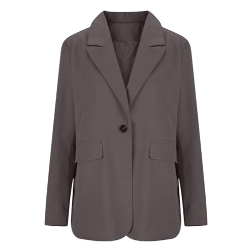 Blazers for Women Casual Business Long Sleeve Single Button Open Front Lightweight Jacket Work Dressy3
