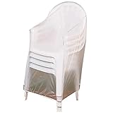 Miles Kimball Outdoor Chair Cover, Weather-Resistant, Fits Up to 24 in. L x 24 in. W x 35 in. H, Clear