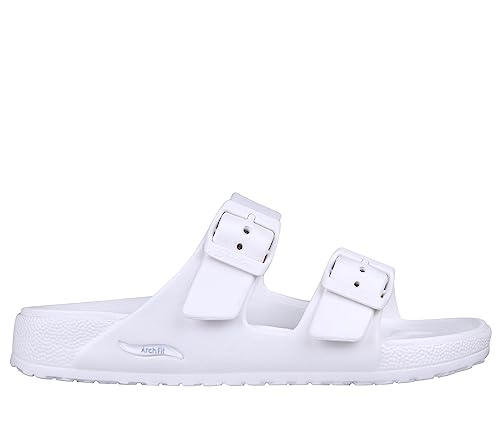 Skechers Skechers Women's FOAMIES Arch Fit Cali Breeze 2.0 Two-Band, White, 10