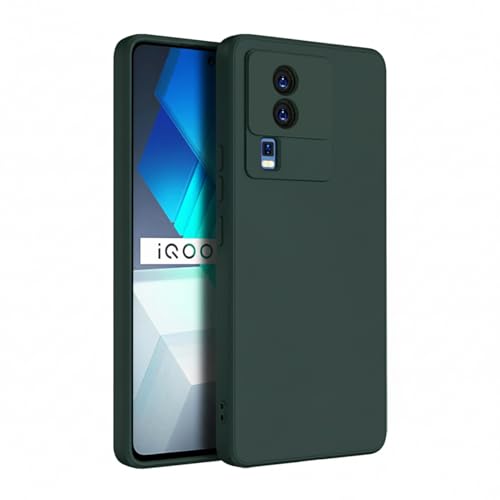 Image of LIRAMARK Silicone Soft Back Cover Case for iQOO Neo 7 | iQOO Neo 7 Pro 5G (Green)