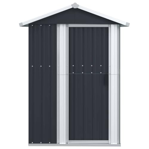 Vidaxl Capanno Da Giardino Antracite 126X97,5X177Cm In Acciaio Zincato - 8