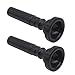 Q-XIAOKEAI,2pcs Black/White Plastic Trumpet Mouthpiece for Trumpet Accessories Black