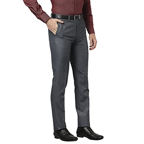 Image of Raymond Men's Pure Cotton Jacquard Pattern Slim Fit Semi Cutaway Collar Full Sleeve Formal Shirt