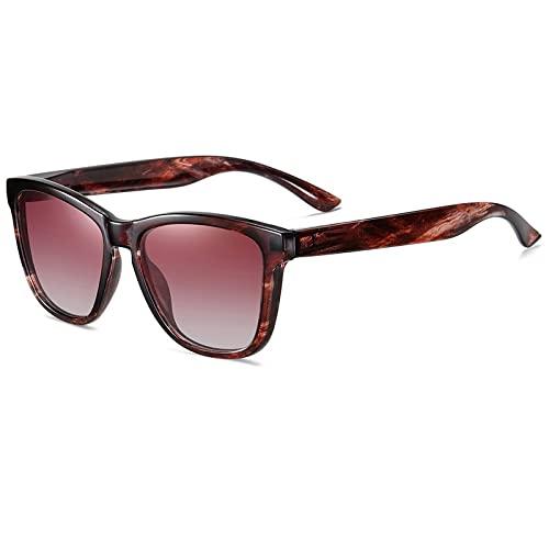 Lunettes de soleil polarisées UV400 miroir ombre carrée pour le sport