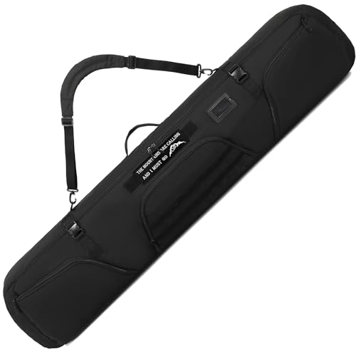 FRETHIND Bolsa de viaje para snowboard, 163 cm, acolchada, para botas de esquí, traje de esquí, equipo de esquí