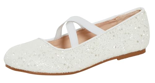 Chaussures de ballet à paillettes filles avec sangle anti frottement