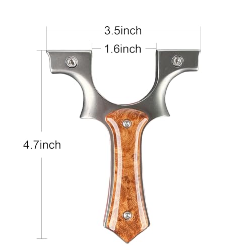 Professional Slingshot for Adults & Kids,Stainless Steel Hunting Catapult with Ergonomic Grip,High Velocity & Precision Shooting Kit (100 Ammo Balls, 10 Bands, Tactical Pouch & Targets)