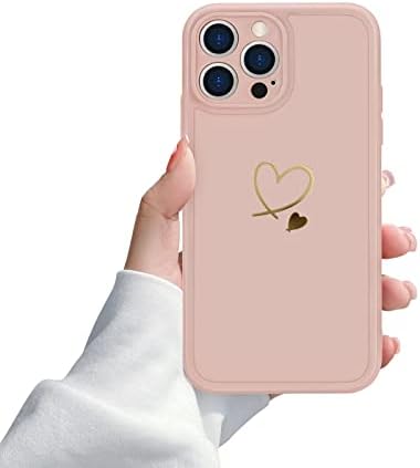 Case for iPhone 11 Pro Max, Cute Gold Love-Heart Pattern iPhone 11 Pro Max Case for Women and Girls Soft Silicone Shockproof Protective Cover Compatible with iPhone 11 Pro Max(6.5 Inch)-Purple